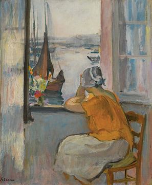 L'Île d'Yeu, Fenster zum Hafen (1919) von Peter Balan