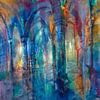 Säulenhalle im blauen Licht von Annette Schmucker