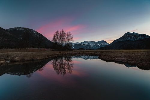 Avondlucht boven het Werdenfelser Land