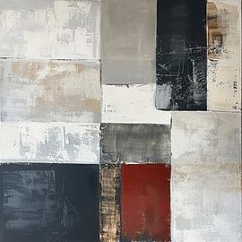 Red Accent in Monochrome by Modern Collection