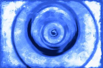 Zen Cirkels Marine Blauw van Mad Dog Art