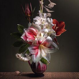 Blumenstillleben Amaryllis Stolz von Sandra Hazes