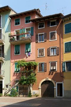Residential buildings in the old town centre of Torbole sul Garda by Heiko Kueverling