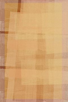 Minimalistische abstracte kunst in terracotta en zacht geel van Abstract Minimalist Art