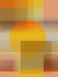 Scandinavian minimalist geometric art in retro neon colors by Dina Dankers