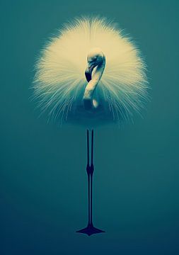 Pluizige Flamingo van ByNoukk