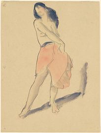 Danseuse en jupe rouge, n° 2, vers 1912, Robert Henri sur Meesterlijke vondsten