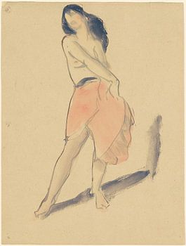 Danseuse en jupe rouge, n° 2, vers 1912, Robert Henri
