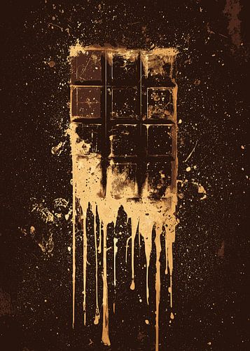 Gesmolten chocolade in abstracte kunst