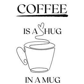KOFFIE IS EEN KNUFFEL IN EEN MOK van ArtDesign by KBK