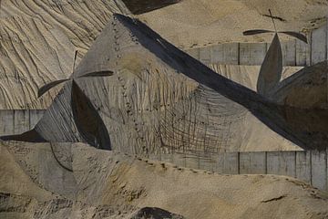 Near Dresden - Abstract in the sand by Christine Nöhmeier