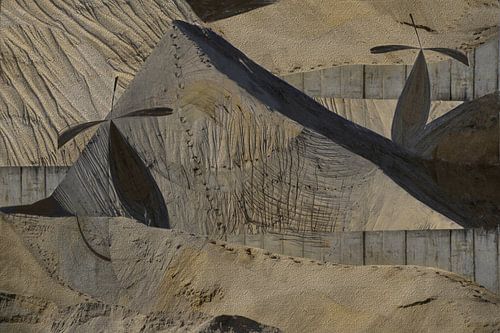 in de buurt van Dresden - Abstract in het zand