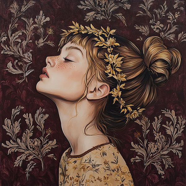 Flowers Woman by Eye catching paintings