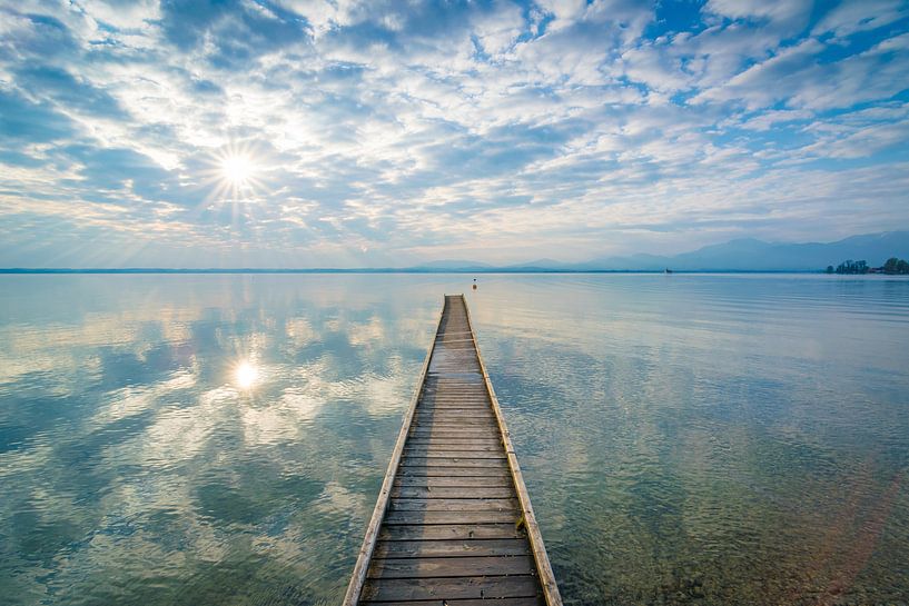 jetty at Chiemsee by Martin Wasilewski