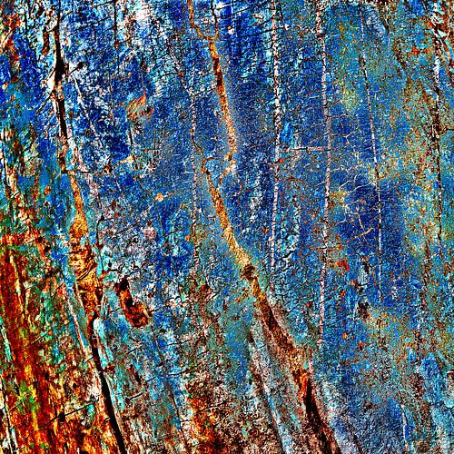 Blauwe archaïsche structuren