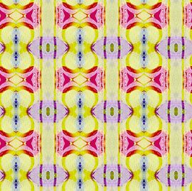 abstraktes geometrisches Muster Retro Gelb von Claudia Gründler