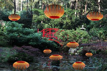 UFO in the Japanese garden by Tatjana Korneeva