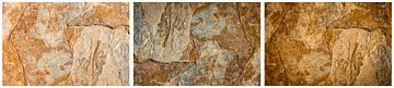 Rock face triptych by Dieter Walther