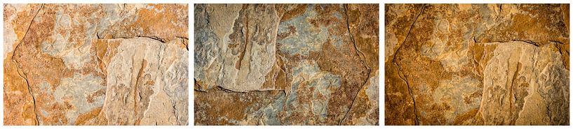 Rock face triptych by Dieter Walther
