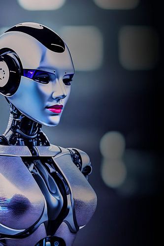 Guerrière cyborg : esthétique robotique futuriste