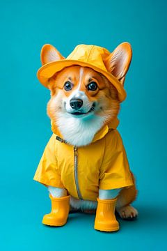 Pembroke Welsh Corgi van Poster Art Shop
