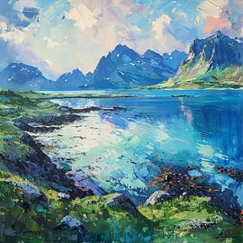 Mountain lake by Poster Art Shop