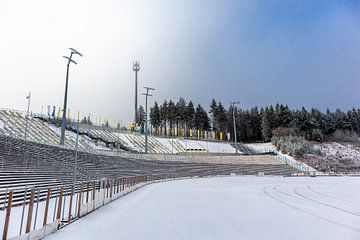 Prachtig winterlandschap op de hoogten van het Thüringer Wald van Oliver Hlavaty