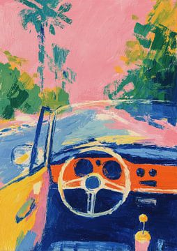 Impressionistisches Cabrio-Interieur von Niklas Maximilian