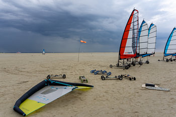 Strandsegeln auf der Halbinsel Romo in Dänemark
