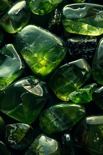 Pebble Stones 5 - rhapsody in green van Marianne Ottemann - OTTI