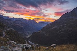 Sunrise at Susten Pass Switzerland direction Meien Valley by Martin Steiner