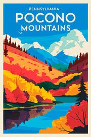 Pocono bergen, Pennsylvania van Poster Art Shop
