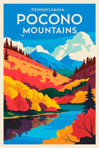 Pocono Mountains, Pennsylvania by Poster Art Shop