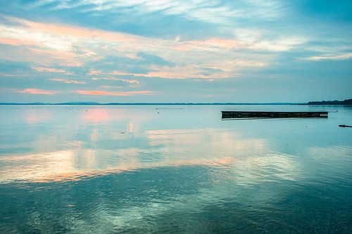 Zonsondergang aan de Chiemsee
