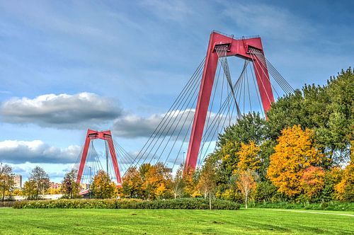 Rotterdam: Pont Guillaume et Ile du Nord sur Frans Blok - des photos, de l'art et des autres décorations murales