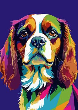 Cavalier King Charles Spaniel Pop Art Style by MIROKKU
