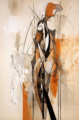 Abstrakte Frau mit Hut