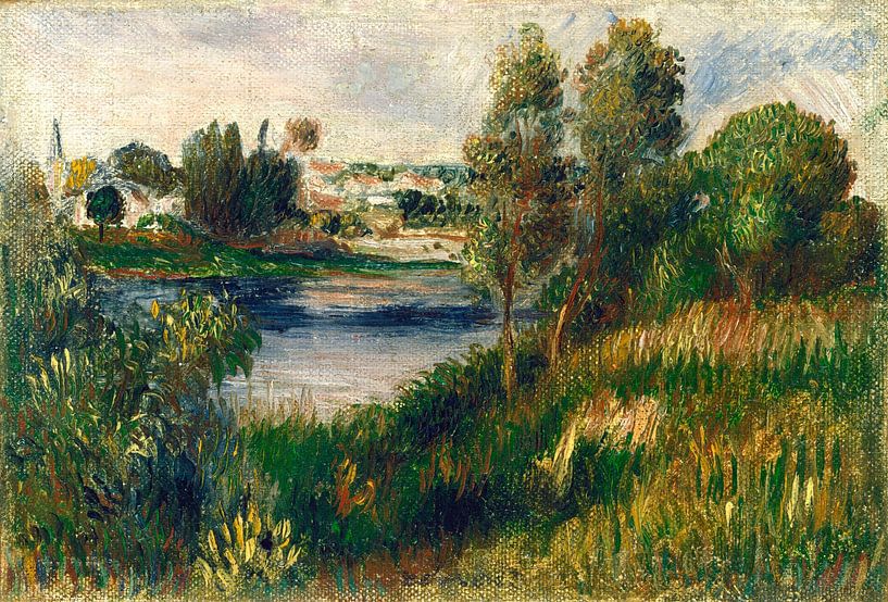 Landschaft bei Vetheuil, Pierre-Auguste Renoir von Oude Meesters Atelier