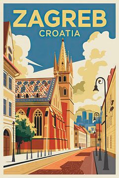 Zagreb, Kroatië. van Poster Art Shop