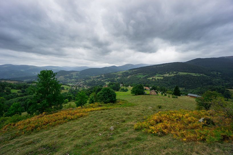 France - Lonely houses and village in impressive green landscape by adventure-photos