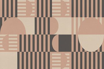 Retro Architectuur. Abstracte geometrische kunst I van Dina Dankers