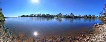 Panorama at the lake with reflection in the calm water by MPfoto71