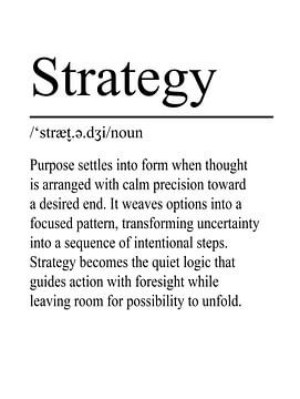 Strategy Definition – Weiß von WordsThatInspire