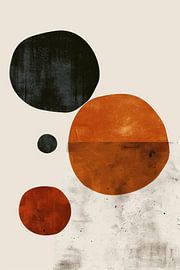 4 circles as a minimalist abstract painting