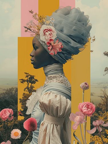 The power of Africa, contemporary portret in neon