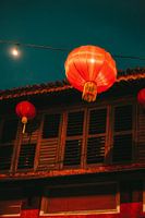 Chinese lanterns in the twilight - Urban cultural experience