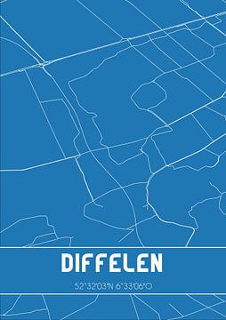 Blueprint | Carte | Diffelen (Overijssel) sur Rezona