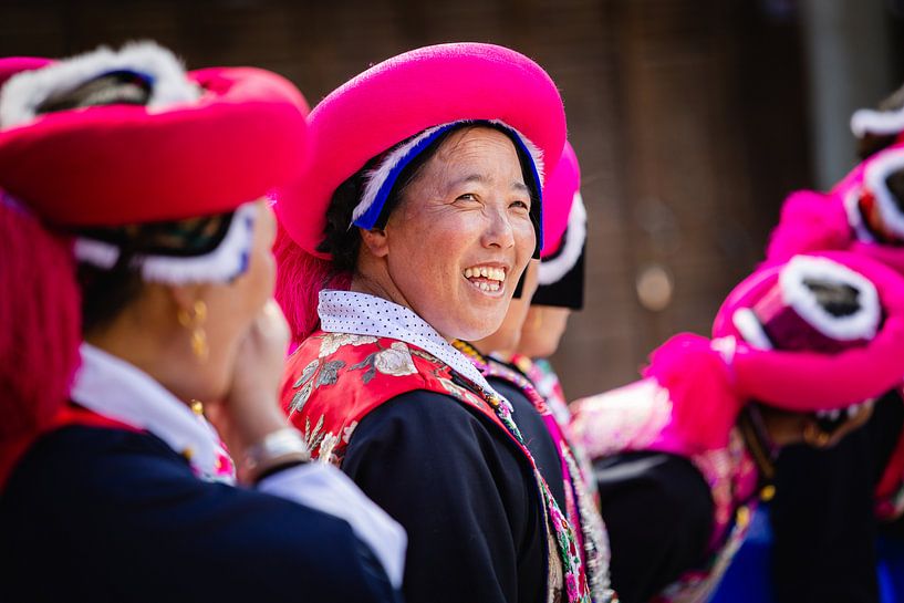 Traditionally dressed women from Shangri-la, China by Frank Verburg