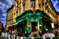 Stockholm terrassen in de avond