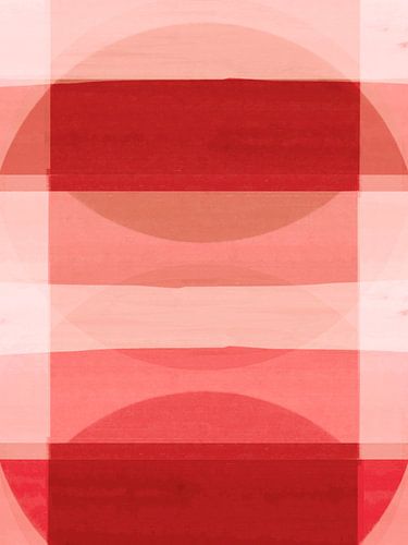 Abstract Organic Forms Summer Red